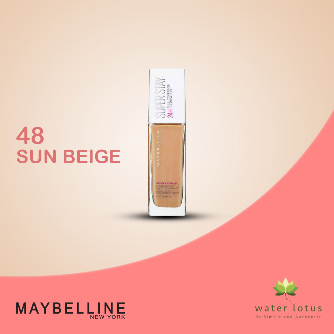 Maybelline New York Foundation Superstay 24 Hour Foundation 48 Sun Beige  30ml - Water Lotus | Care & Beauty Cosmetics in Bangladesh