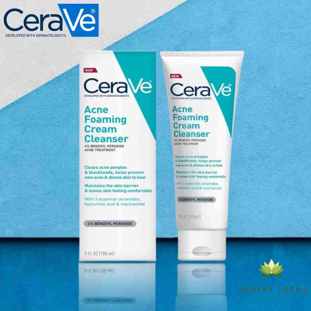 Cerave Acne Foaming Cream Cleanser 150ml Water Lotus Care & Beauty