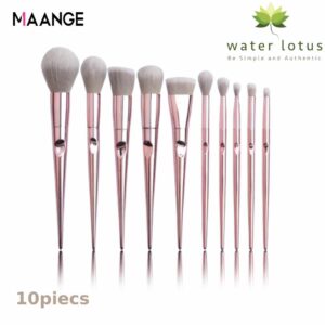 MAANGE-10-Piece-Makeup-Brush-Set-Metal-Pink-With-Pouch